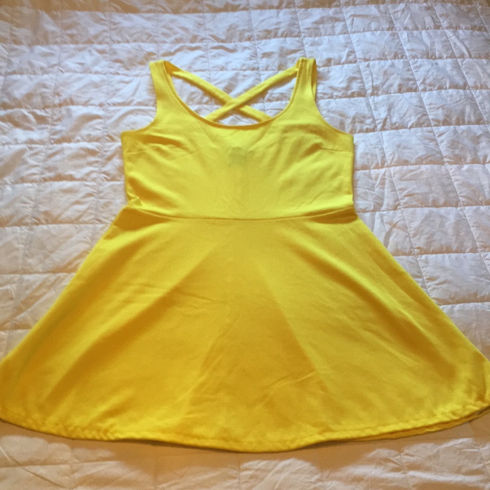 Yellow skater dress